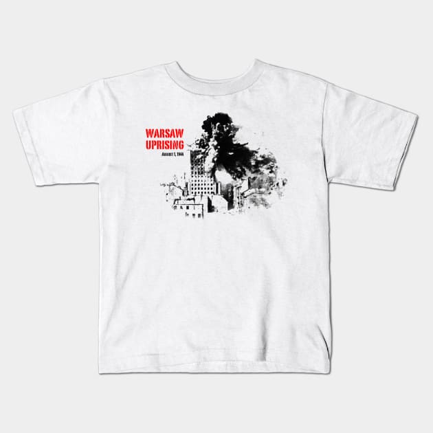 Warsaw Uprising Kids T-Shirt by vivalarevolucio